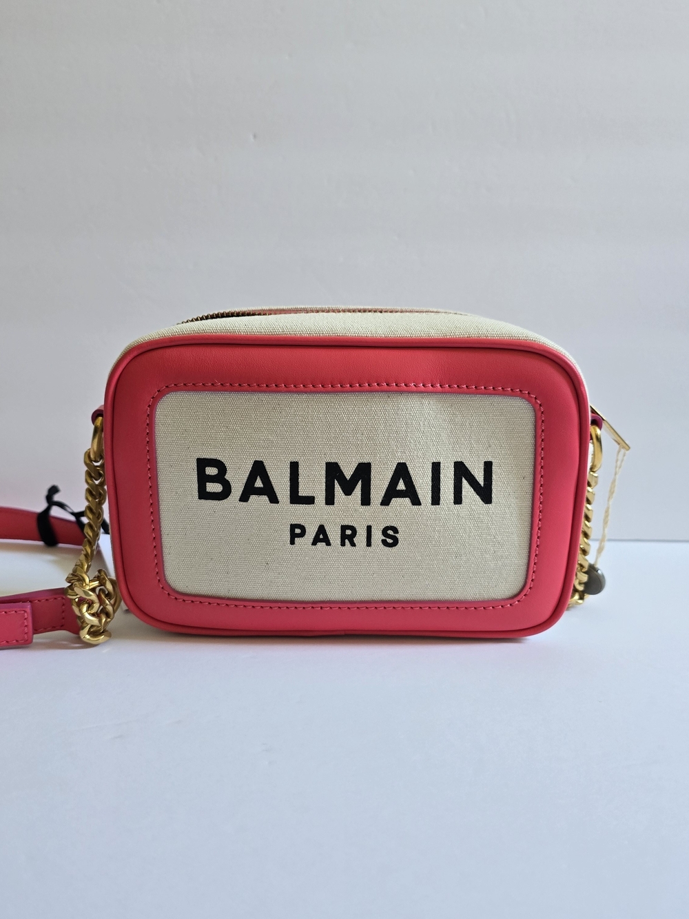 Balmain B-Army Small Camera Bag Natural Cream Pink - Picture 5 of 10